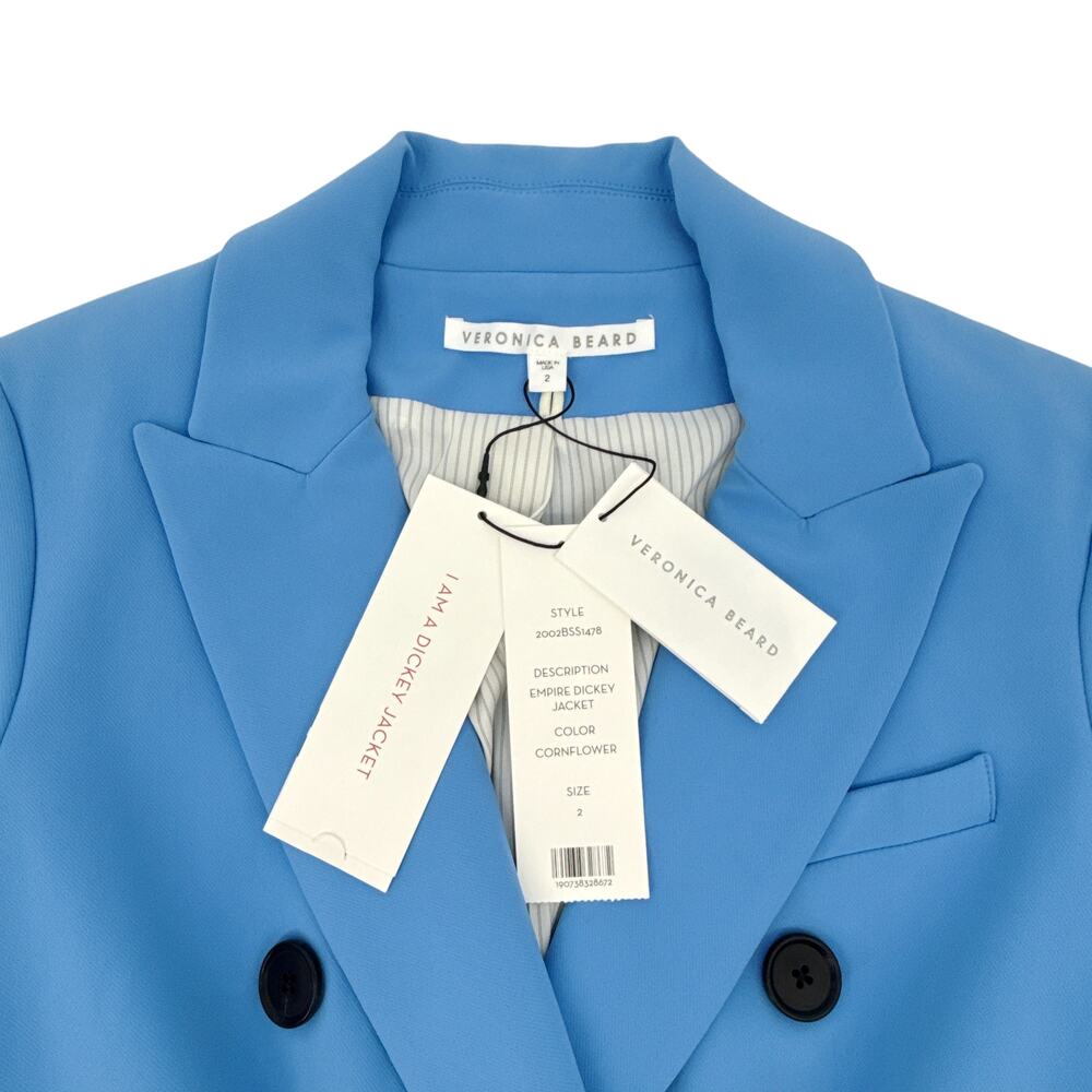 VERONICA BEARD Empire Scuba Dickey Jacket in Cornflower 2 - Picture 6 of 12